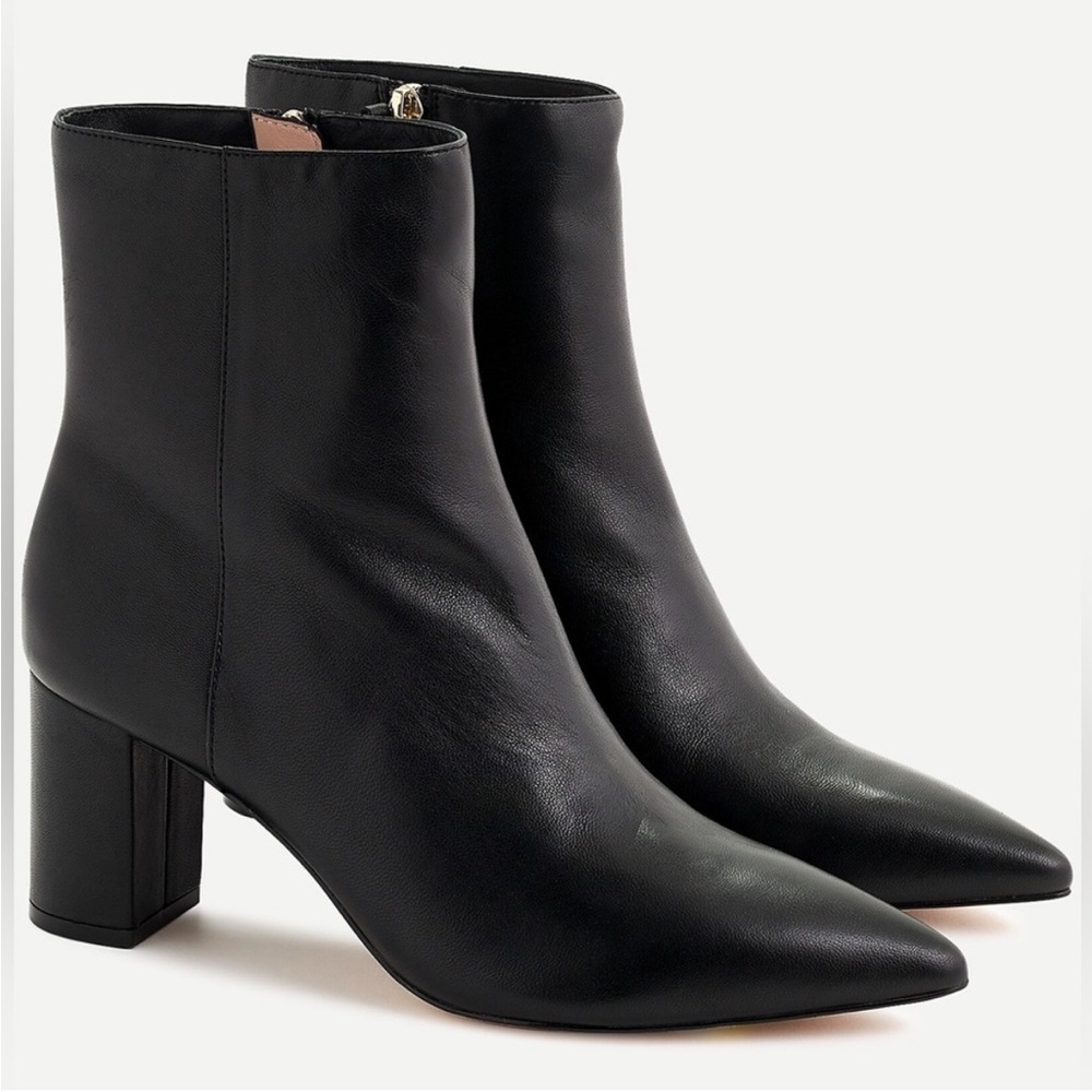 J.Crew Pointed-toe Sadie boots in leather - gently used - size 9.5